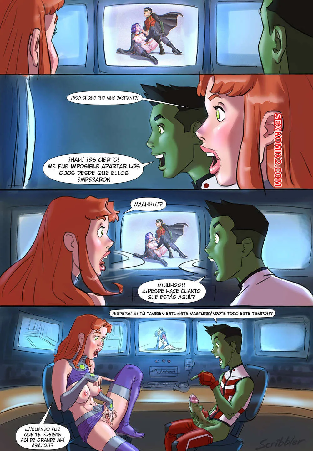 Comics Porno Starfire and Beast - VOYEURS | Teen Titans - 1#
