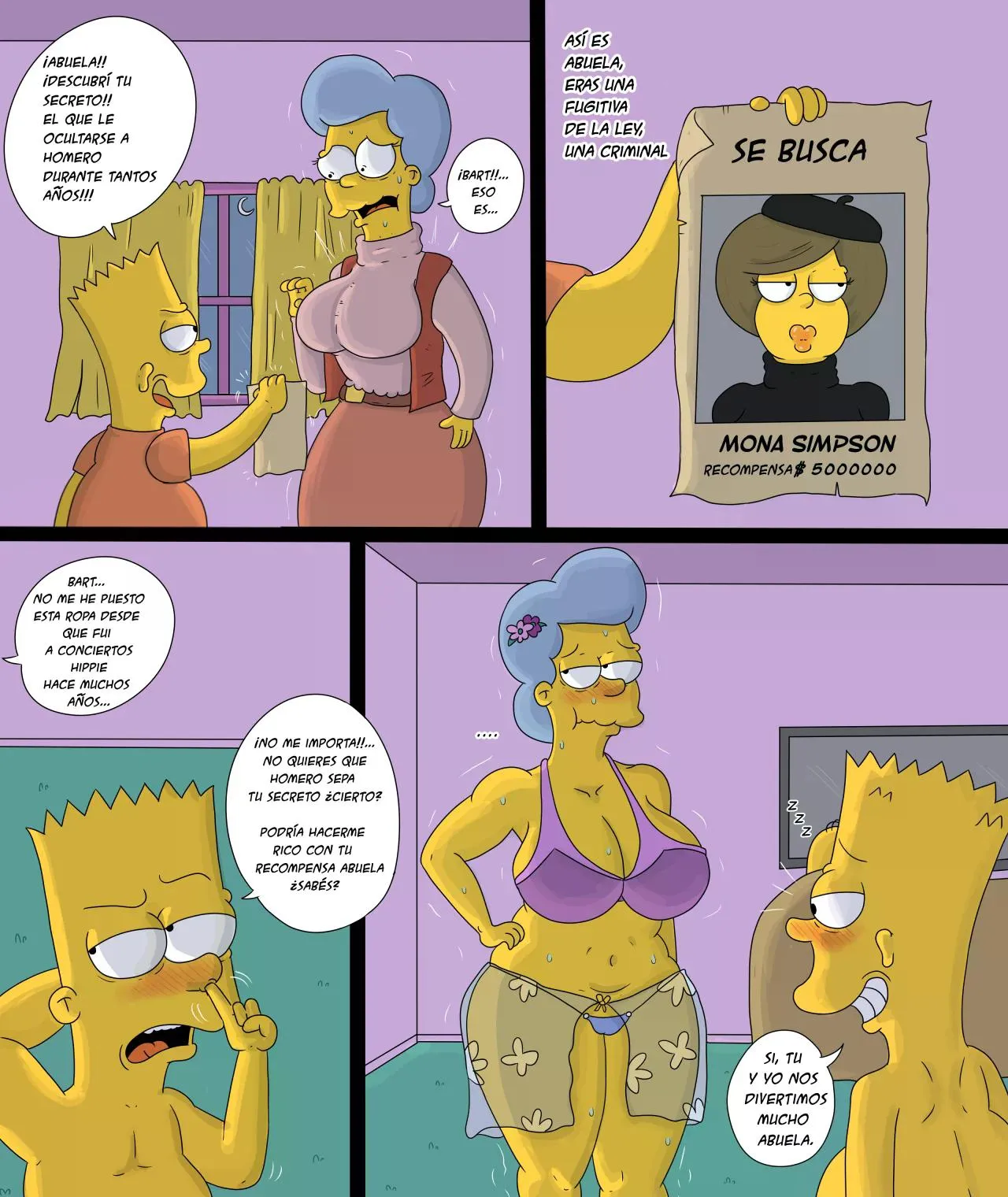 Comics Porno Los Simpson – El SECRETO de MONA [Marecattus] en Español