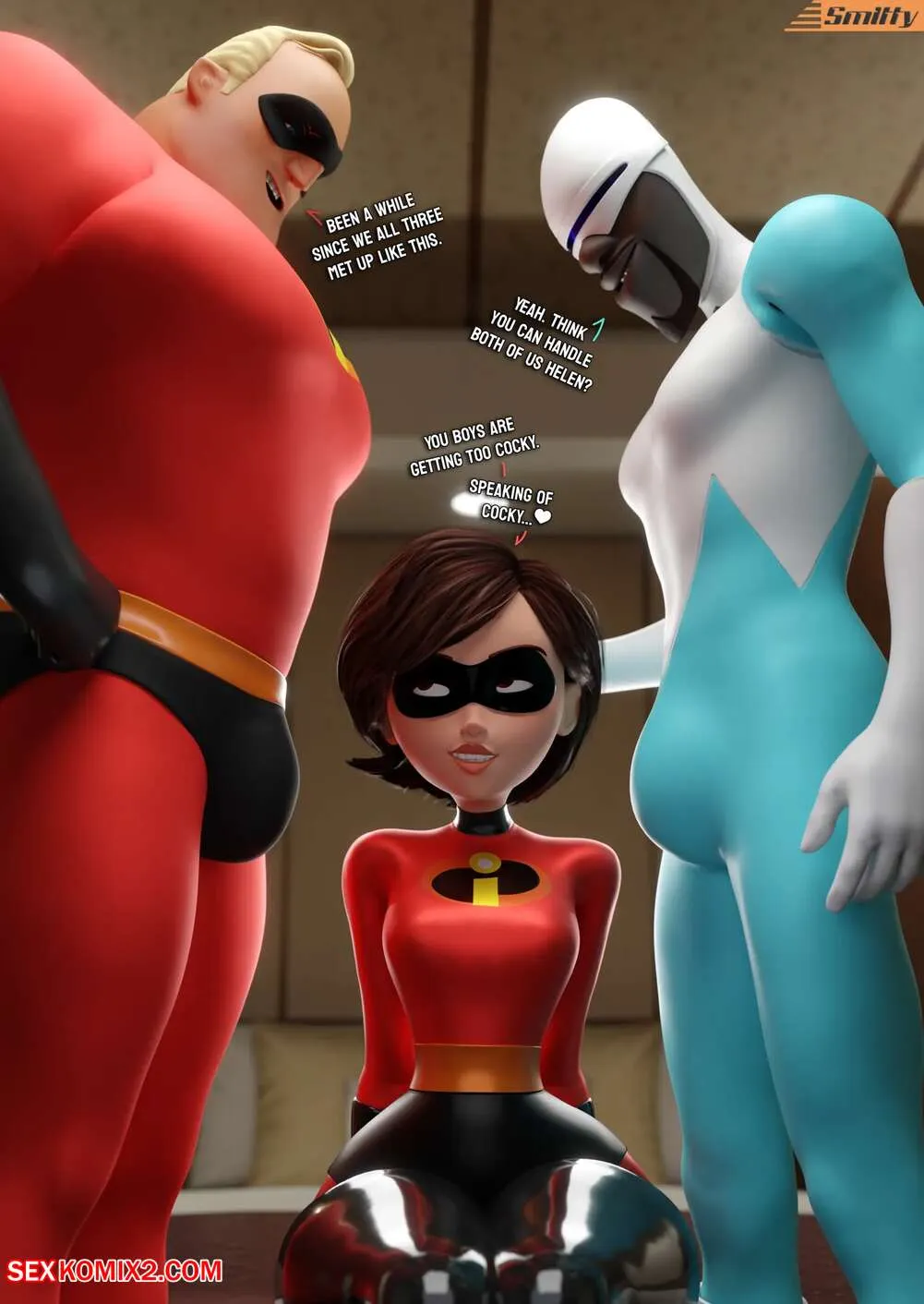 Comics Porno Elastigirl - Between a cold and a hard place (Smitty34) - 1#