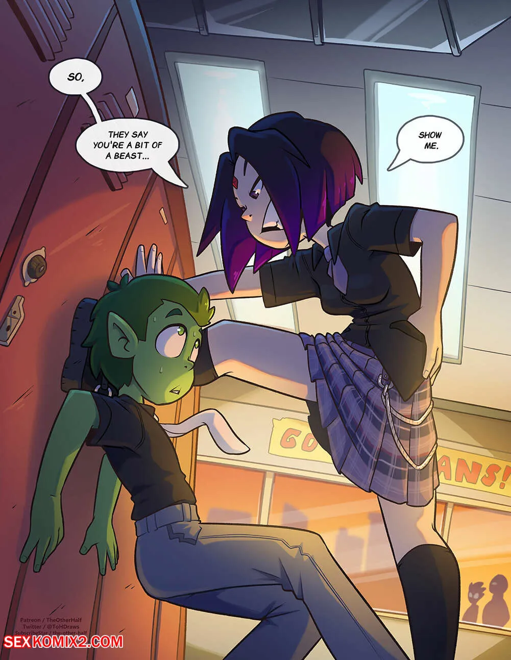 Comics Porno Raven & Beast Boy - TheOtherHalf - 1#