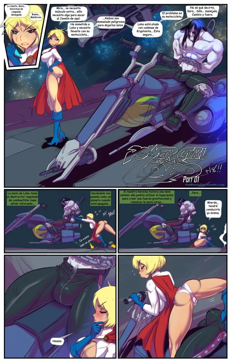 Comics Porno PowerGirl XXX Lobo (Power Girl) [Fred Perry] - 1#