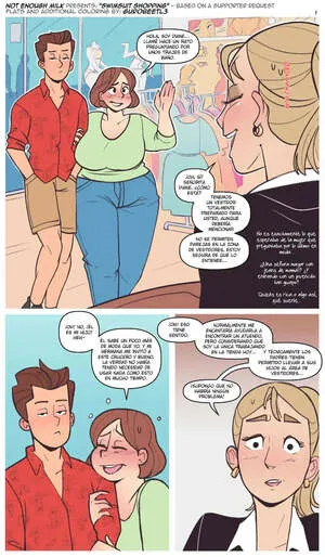 Comics Porno Comprando TRAJES de BANO – Not Enough Milk en Español